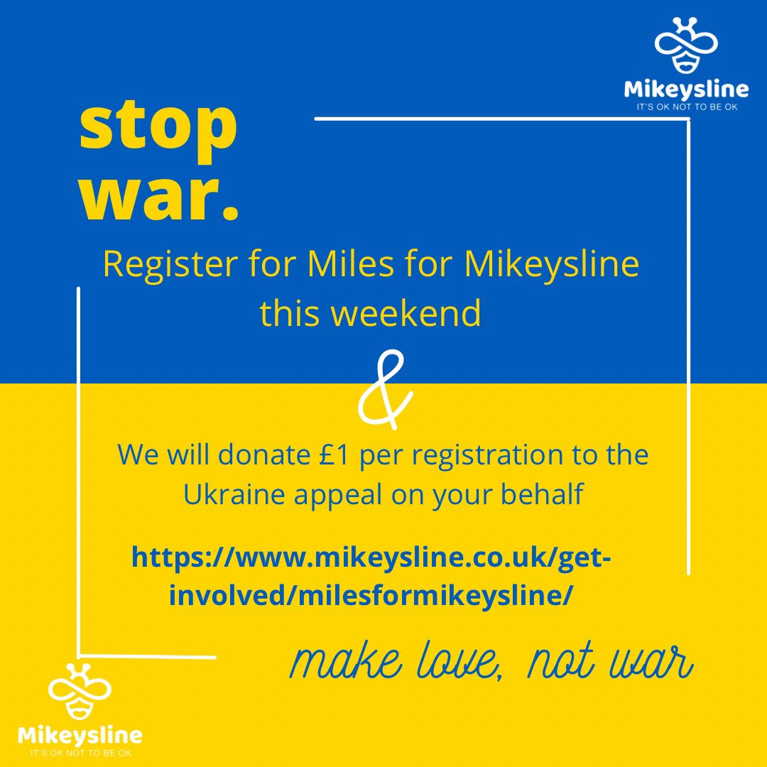 DJPlochness's tweet photo. Register for #Milesformikeysline2022 and they will donate £1 from every registration to the #HighlandForUkraine appeal 

Register on the @Mikeysline1 website here https://t.co/S24t0NTt6z 

#Mentalhealth #MentalHealthAwareness #Ukraine️ https://t.co/1NsnnI7jIU