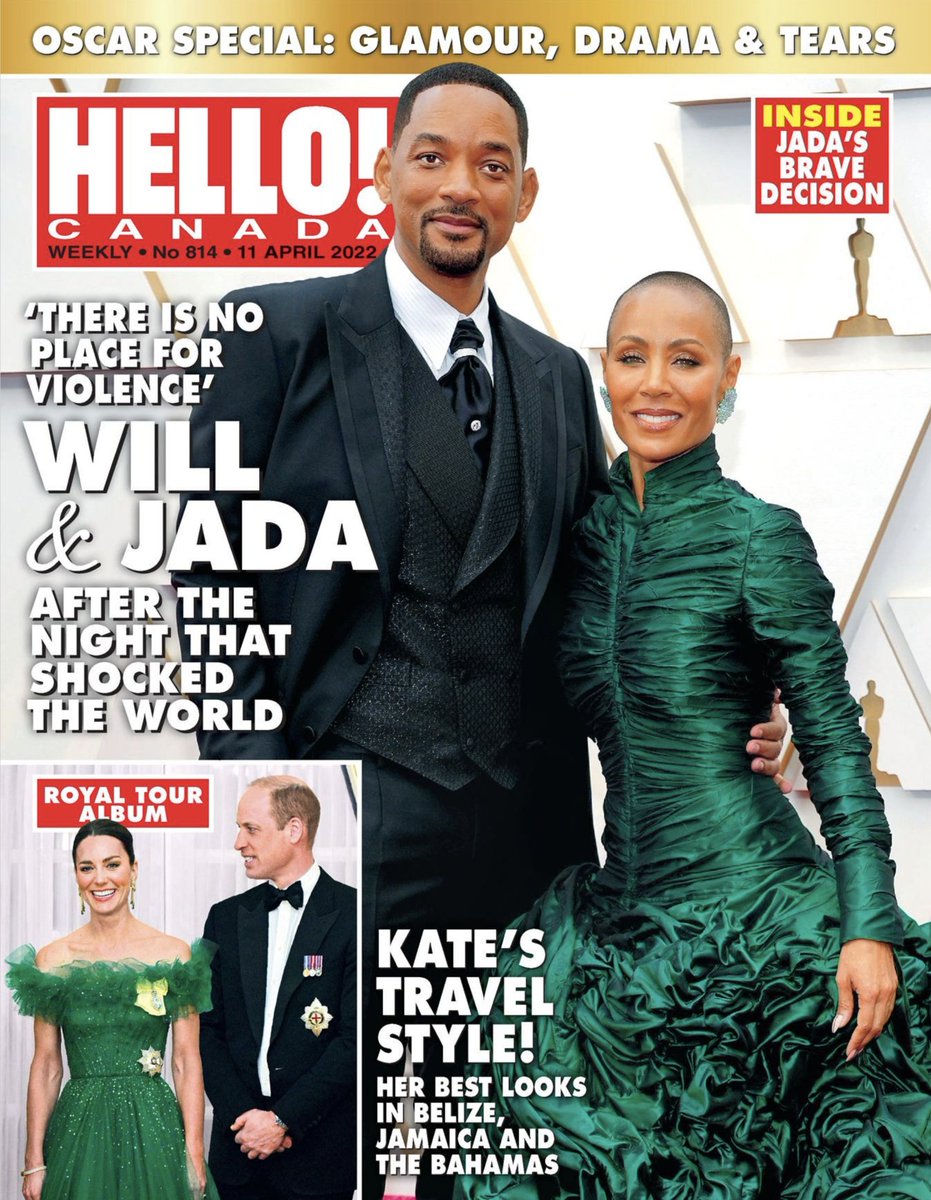 CiaoAngelina's tweet photo. @HelloCanada @AppleNews Why is the April 11 cover (digital) showing the main image and inset reversed! AND a flash praising Jada? Tone deaf much? https://t.co/wY1xl2BRtL