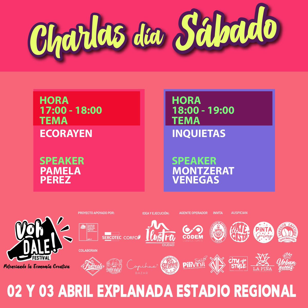 Ya estamos en la explanada del estadio regional #Antofagasta ✨ 

Les esperamos!! 

📌 Evento gratuito