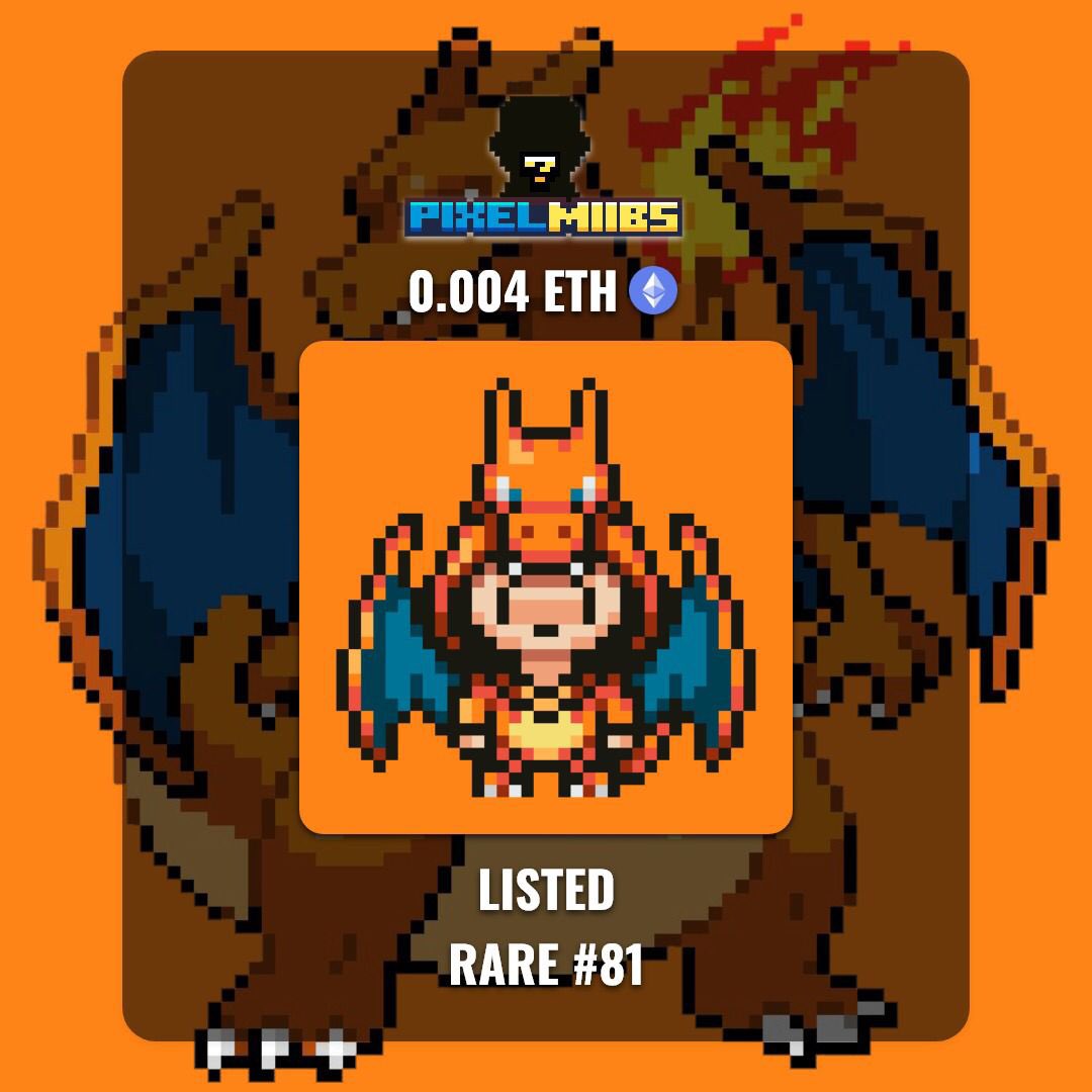 ⭐️ LISTED!!! PixelMiibs Pokemon Edition is AVAILABLE ⭐️

Charizard

Don't miss this opportunity to get your! 🚀🚀🌵

Gotta Catch 'Em All!

VIA <a href="/opensea/">OpenSea</a> NO GAS Polygon 

<a href="/opensea/">OpenSea</a> <a href="/nft/">NFT</a> #nft #pixelart #nftcollector #nftartists #NFTCollection