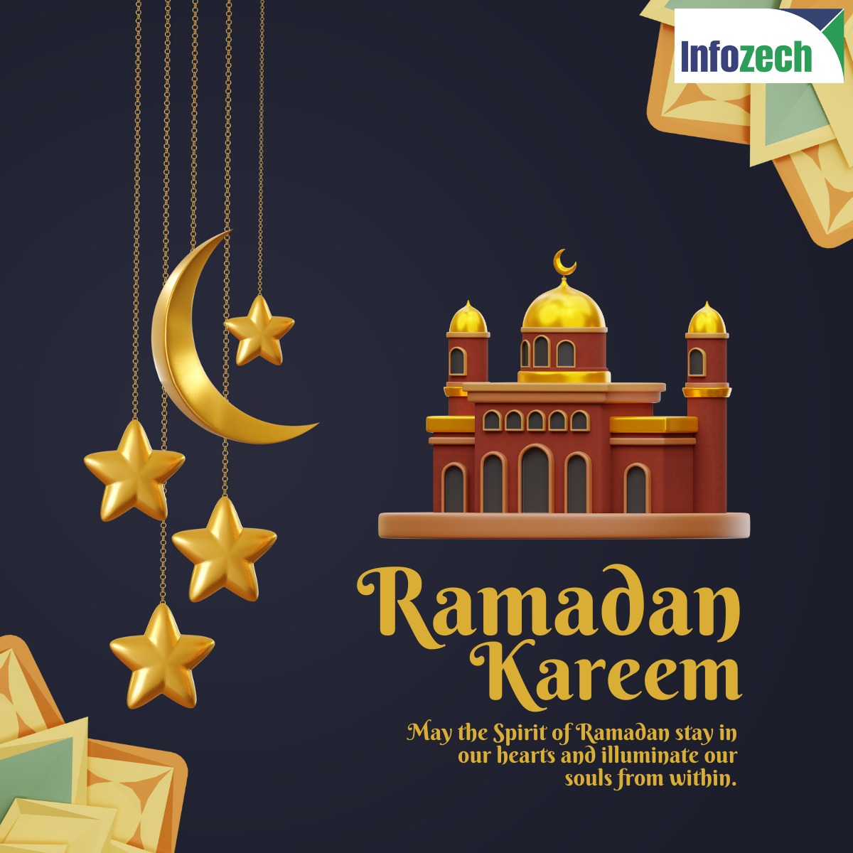 InfozechS's tweet photo. As the holy month of #Ramadan begins, we wish that you and your loved ones are blessed with peace, harmony and joy.  

#RamadanKareem #Ramadan2022 #ramadanmubarak https://t.co/cetekXtDpm