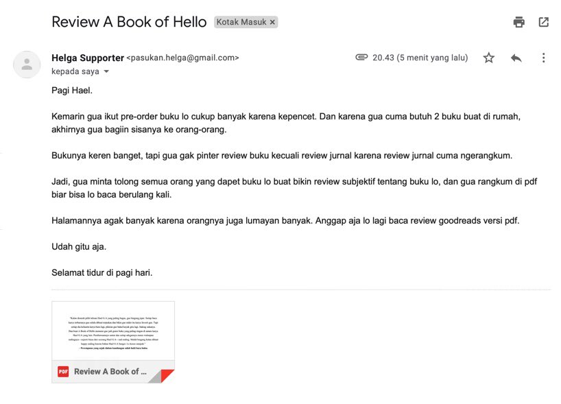 ijoscripts's tweet photo. —269. Setiap 3 bulan sekali, Cello kirim email ke Helga. Jadi cuma 4x dalam setahun supaya gak spam dan annoying 

Rangkuman email tahun 2022 : https://t.co/YVbN2ca6x7