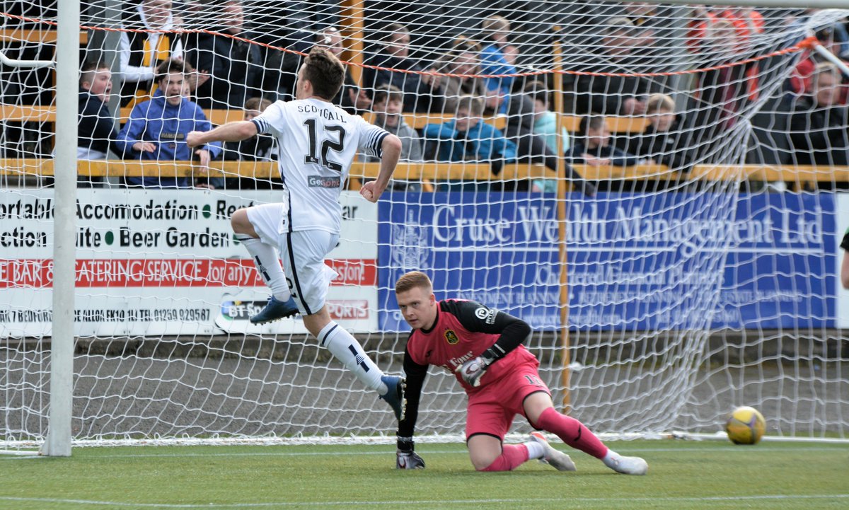 <a href="/Scougall10/">Stefan Scougall</a> nets his second penalty in two weeks for <a href="/AlloaAthleticFC/">Alloa Athletic FC</a> after being brought down in the box against <a href="/Dumbartonfc/">Dumbarton FC</a>