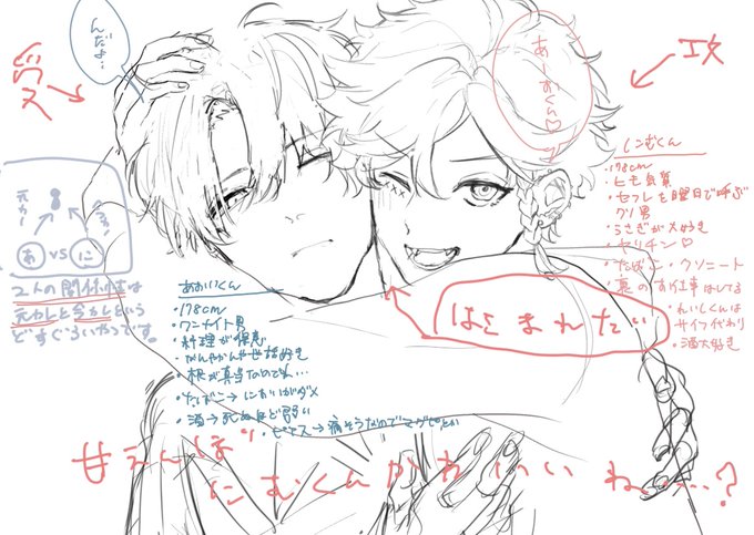 #創作男子 #創作BL 
今カレ×元カレという異色のコンビ 