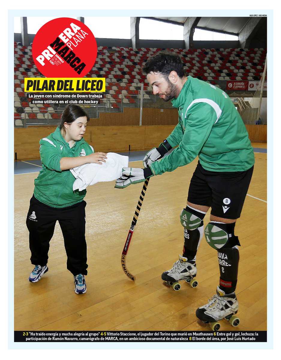 'Pilar del Liceo'. La joven con síndrome de Down trabaja en el club de hockey, uno de los más laureados del planeta. Un reportaje de <a href="/ManuelGSolano/">Manuel García Solano</a>, mañana en #PrimeraPlana...
