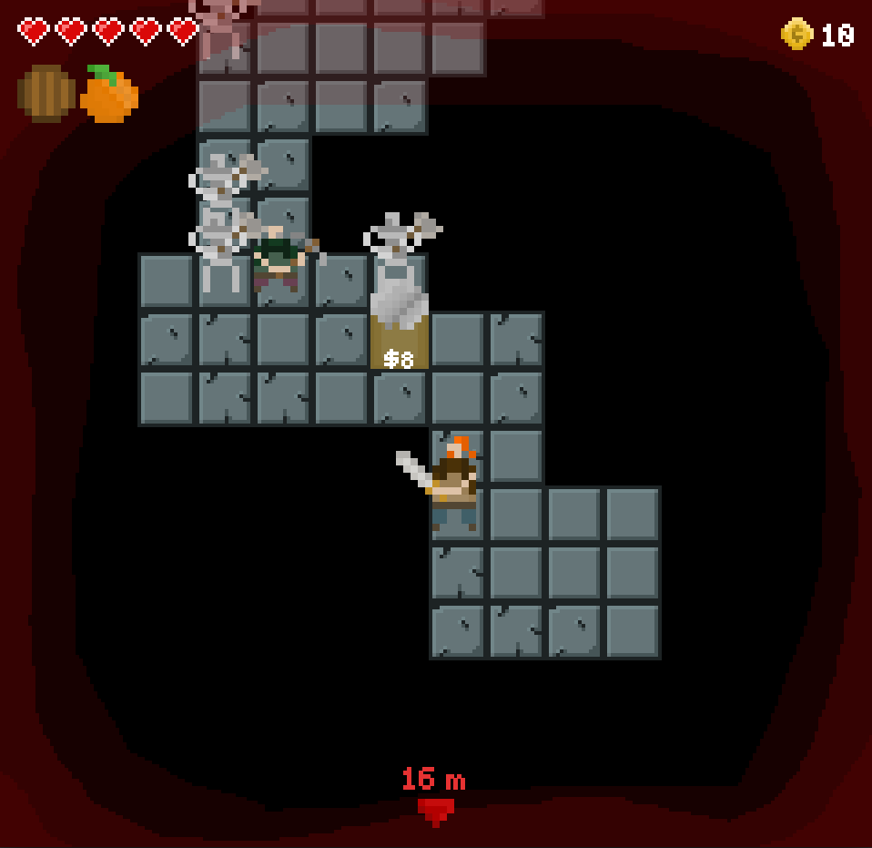 Sedlacek's tweet photo. Progress on my #roguelike game - Dungeon Escape - for #LDJam50. 

#LDJAM #LudumDare #GameDev #javaprogramming #GameJam https://t.co/CFzqleS15k
