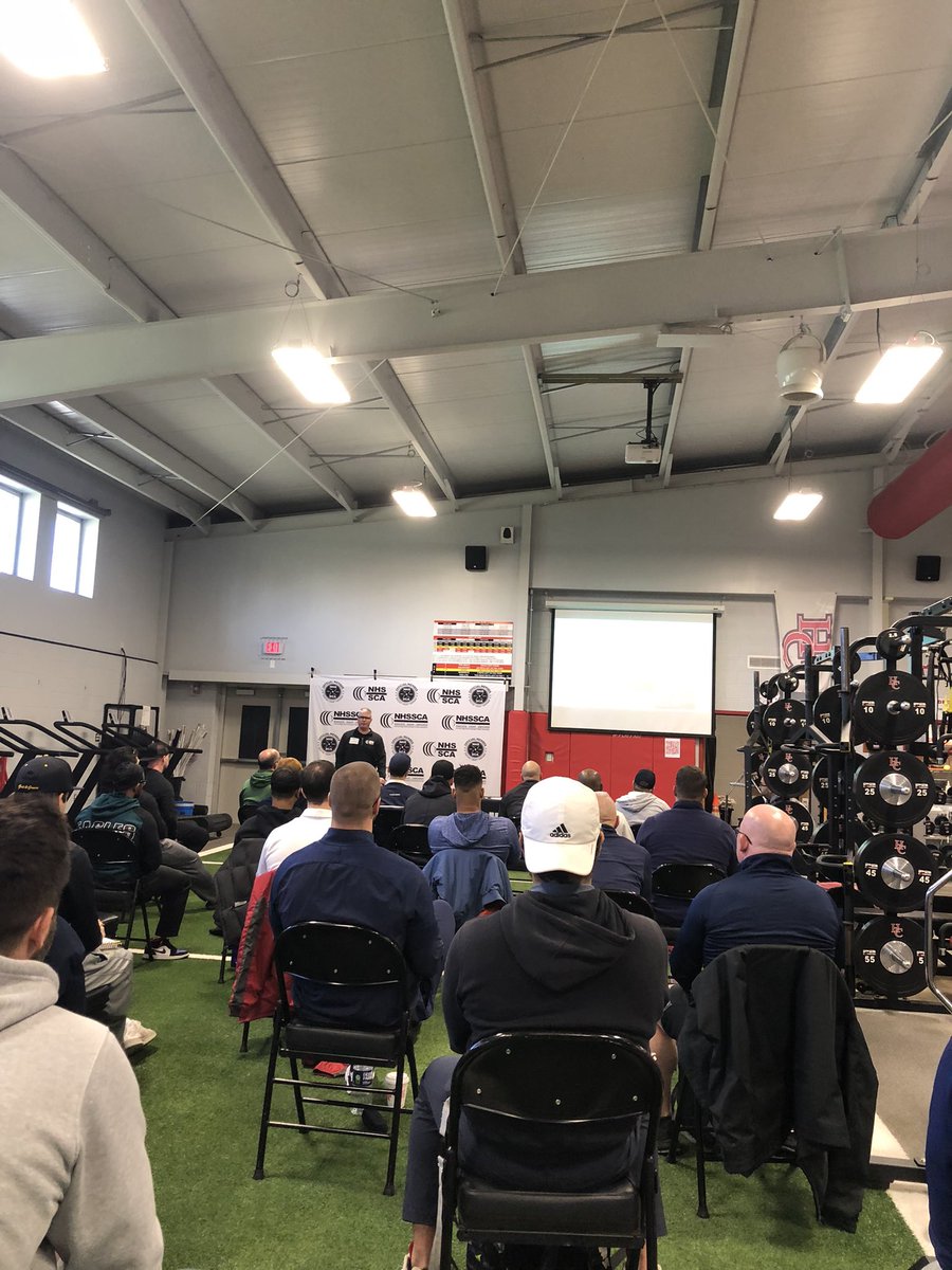 Great day at the <a href="/NHSSCANJ/">NHSSCA New Jersey</a> State Clinic! Thank you to <a href="/HCSportsPerform/">HCSports Performance</a> and <a href="/ZEvenEsh/">Zach Even - Esh</a> for hosting! Enjoyed my time learning with and from great people.