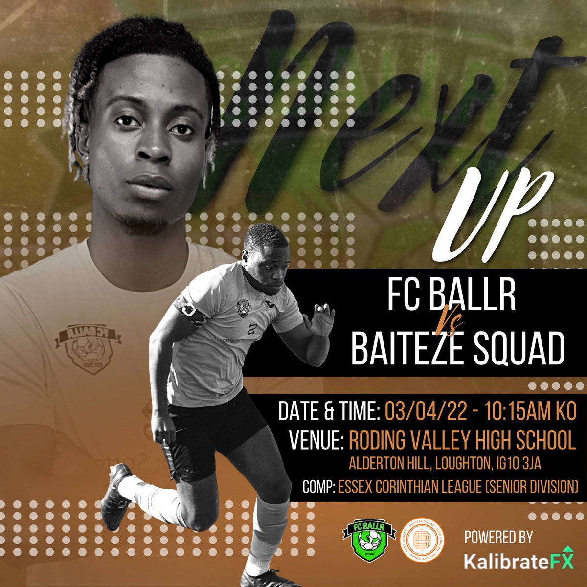 Tomorrow we take on our rivals <a href="/BaitezeSquad/">Baiteze Squad</a> in a massive 6 pointer!

Come down and support the boys in our last <a href="/EssexCorinthian/">Corinthian League</a> league game of the season!

#UpTheBallrs 🟢⚫️