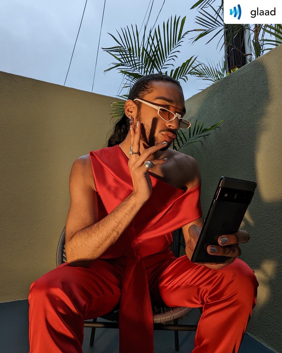leajumpschott's tweet photo. Posted @withregram • @glaad #Ad Our friend @laquanndawson will be going behind the scenes at the #GLAADawards with @googlepixel to give GLAAD’s followers an exclusive look at the red carpet, and sharing amazing photos shot with the Google #Pixel6. https://t.co/c7Vaa41hXO