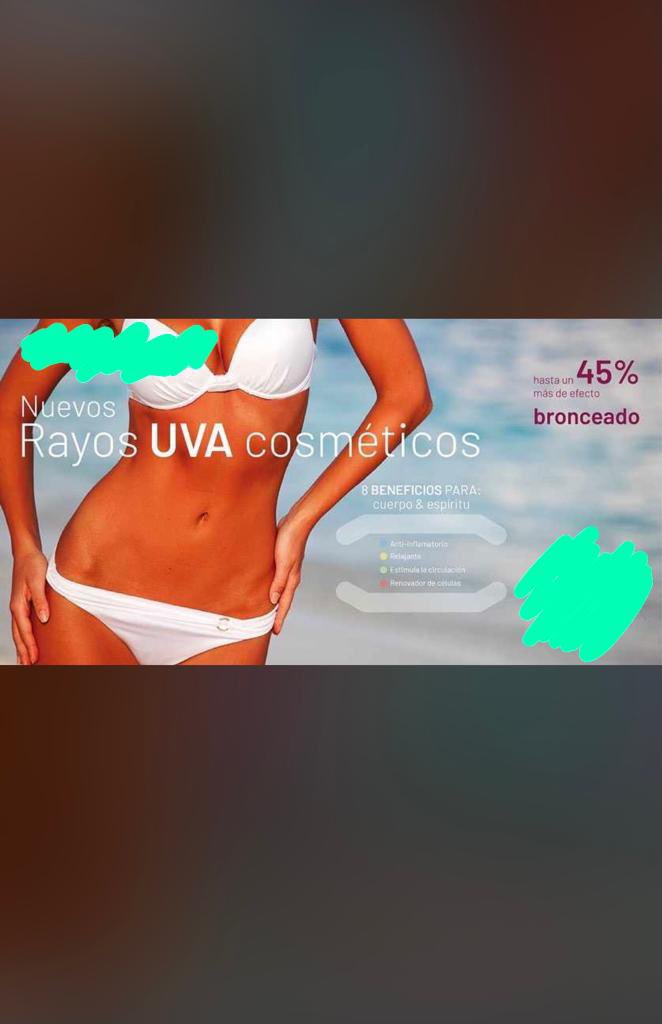 draMorenoSuarez's tweet photo. No podemos permitir que se siga haciendo publicidad engañosa ni que se utilicen este tipo de dispositivos de “bronceado”en centros de estética.Confunden al público que desconoce el potencial efecto cancerígeno para su piel.
@AEDVAndalucia @aedv_es @pielsana_aedv 
#cancerdepiel https://t.co/hoz7iU0XrP