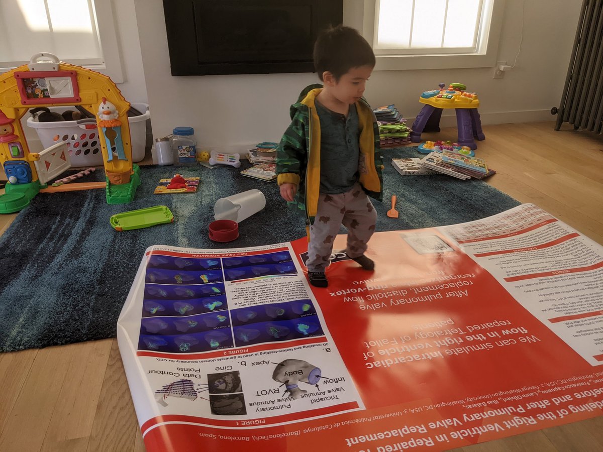 When your son is a tough critic and walks all over your research #ACC22