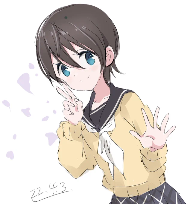 ちょっと恵那ちゃんを描きたくなった日曜の朝( i _ i ) 