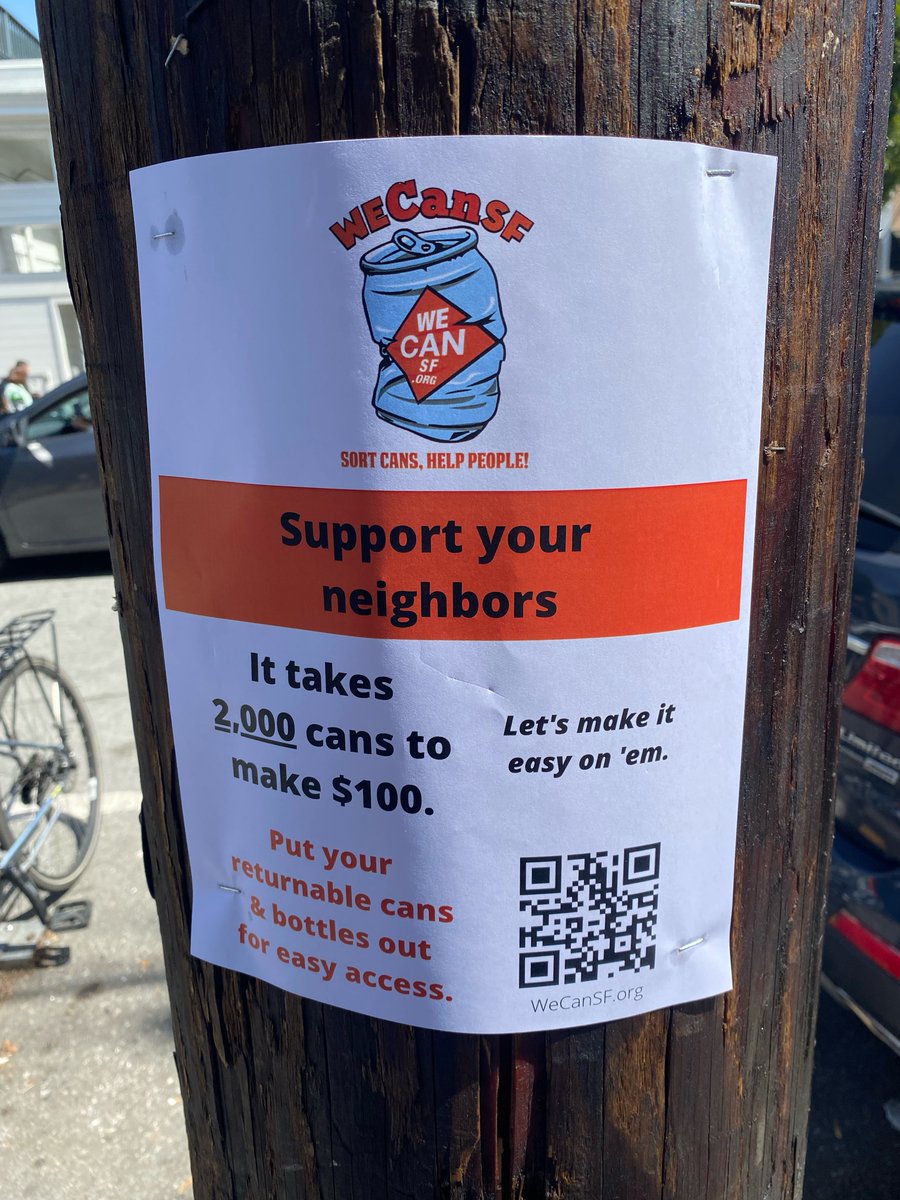 WeCanSF's tweet photo. You might start seeing our flyers around town. Tweet us  if you see one! 

And let us know if you put your cans out 🌟
 
📸 @hilplatt 
#sf #StrongerTogether #MutualAid #SortCansHelpPeople https://t.co/Rh0mpww7Hn