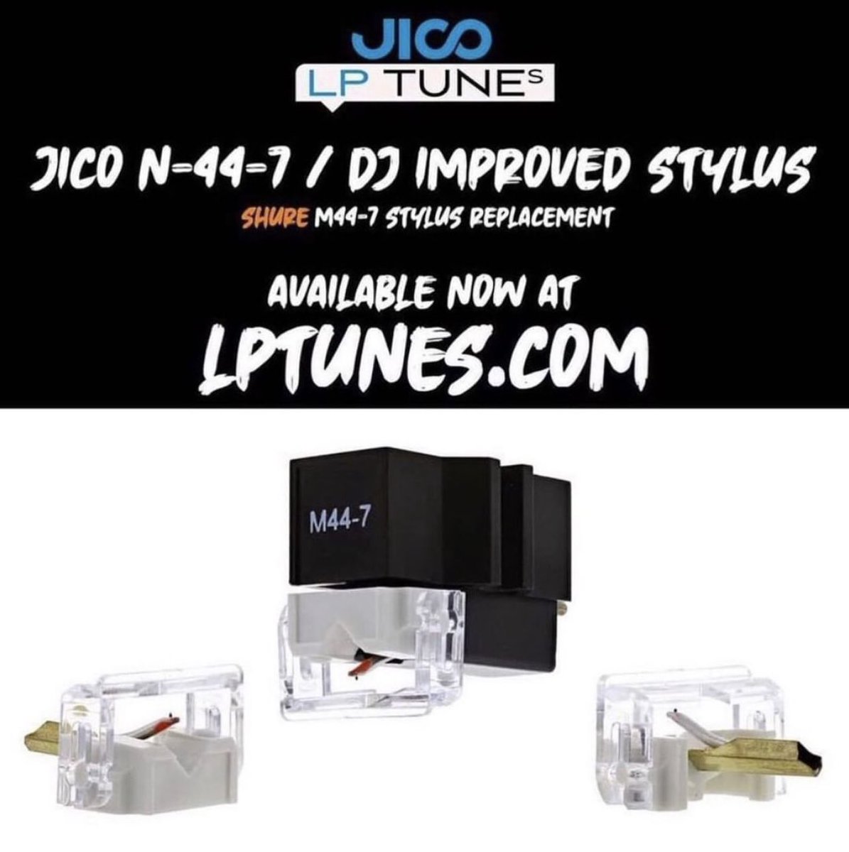 LP_Tunes's tweet photo. JICO N-44-7 #dj IIMPROVED STYLUS! #shure N44-7 #stylusreplacement. Available Now at LPTUNES .COM
.
.
.
#LPTunes #jico #stylus #turntabledj #djs #shuren447 https://t.co/1GPI9aAFai