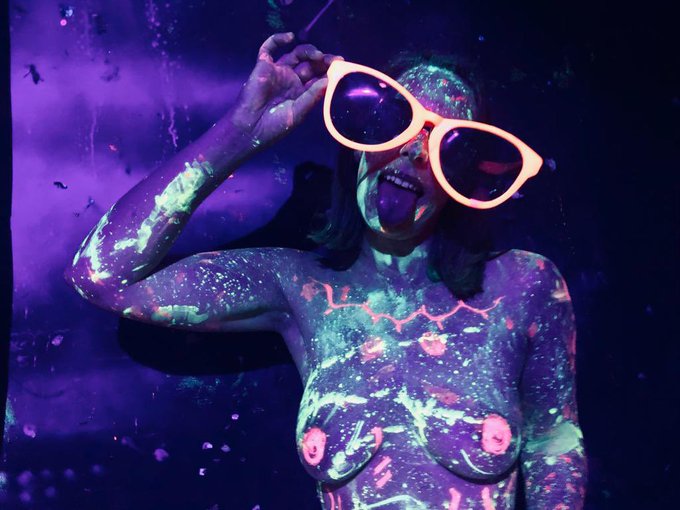 I had so much fun going #outout on #FridayNight I surprised myself by staying on the dance floor till<a href="/tag/outout"class="tags">#outout</a><a href="/tag/fridaynight"class="tags">#FridayNight</a><a href="/tag/clothingoptional"class="tags"><span>#clothingoptional</span></a><a href="/tag/bodypainting"class="tags"><span>#bodypainting</span></a><a href="/tag/bodypositivi"class="tags"><span>#bodypositivi</span></a>