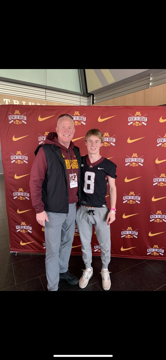 MaxShikenjanski's tweet photo. Had a great visit at the University of Minnesota today, thank you for the invite!! I look forward to coming back! @CoachMGSimon @Coach_Fleck @Shakes_GopherFB @Gophers247 https://t.co/2TPsdNfo8G