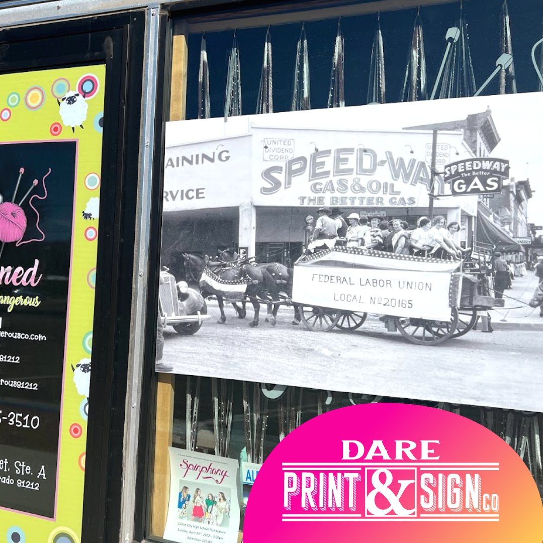 DAREPrintCo's tweet photo. Window Clings at Yarned & Dangerous - Kaleidescope - Clock Tower Antiques in #downtown to celebrate the Cañon City’s 150th Anniversary.
#windowclings #canoncity150 #colorado
Cañon City's 150th Anniversary
https://t.co/01jsTRgSVj https://t.co/I9rclSvDZS