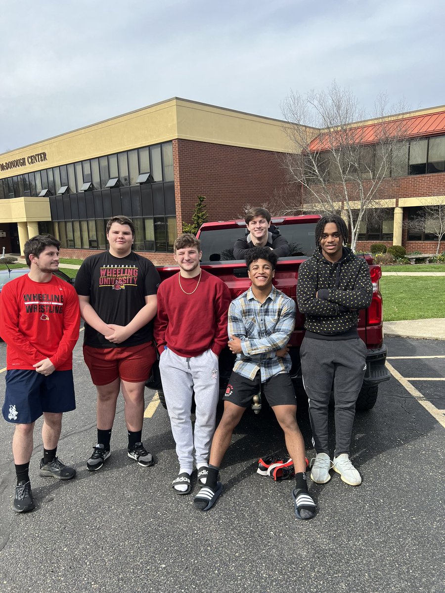 sean_rickey's tweet photo. Had an amazing visit at Wheeling University today! Thank you to @daniel_ownbey for inviting me to stay on campus overnight and giving me a great tour as well. Definitely enjoyed myself @WUWrestle @Caramel_Cuttiee #GoCards https://t.co/twPaJy8rws