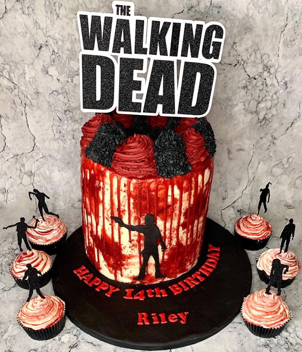 My sons <a href="/WalkingDead_AMC/">The Walking Dead</a> I made for his birthday! Fourth cake I’ve ever made! He LOVED it🥰