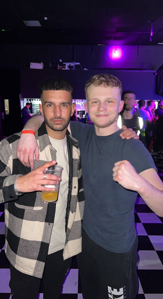 Chairman and the assistant embracing a moment as he wins his firsts MMA fight😮‍💨💙 <a href="/EthanParry16/">Ethan Parry</a>