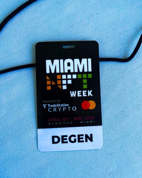 A Personal Weakness To My Crypto Game Has Been NFTs  Thats Why I Held Myself Accountable &amp; Am At NFTMiami
