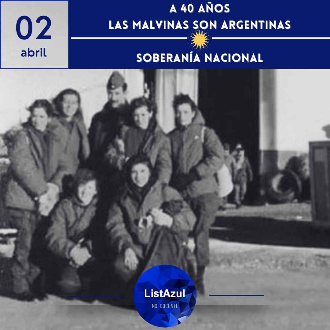 ListAzulUNS's tweet photo. MALVINAS, 40 AÑOS
A 40 años, recordamos a los caídos en el Atlántico Sur en la guerra de 1982 y enviamos nuestro abrazo a veteranas y veteranos que combatieron a las fuerzas británicas integrantes de la OTAN.
#LasMalvinasSonArgentinas 🇦🇷
#IdentidadAzul💙 https://t.co/tZuTBZCSQ9