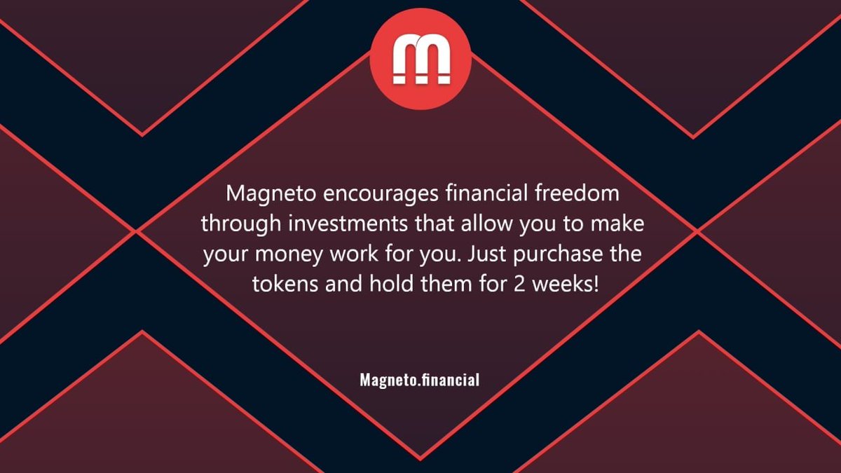 Magneto Fair Launch

- High APY
- Auto-compounding
- BSC net
- Auto-staking protocol
- Diligent team
- Optimal Financial freedom

🎉Soft Cap ➡️  300 BNB
🎉Presale Start Time ➡️ 2022.04.13 15:00 (UTC)

Telegram: t.me/magnetofinanci…
<a href="/1Magneto_/">Magneto</a> #magneto #BSCGems #legit100x