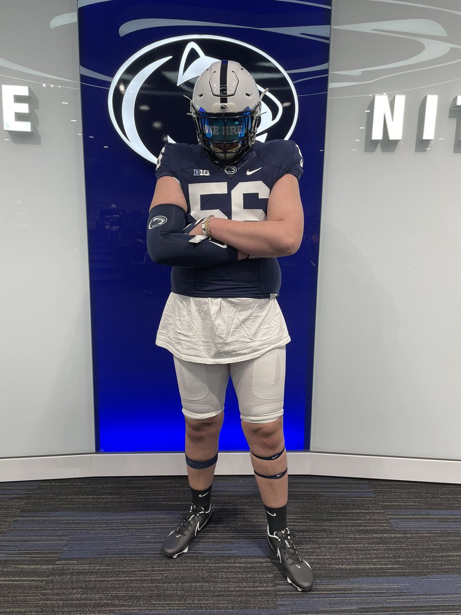 AndrewKirlin56's tweet photo. Had a great time at Penn state today @PennStateFball loved watching their spring practice @CoachTrautFB @coachjfranklin @chrismahon_ @MNAthletics @EdOBrienCFB @DTMattSmith https://t.co/KxpJHXuEhV