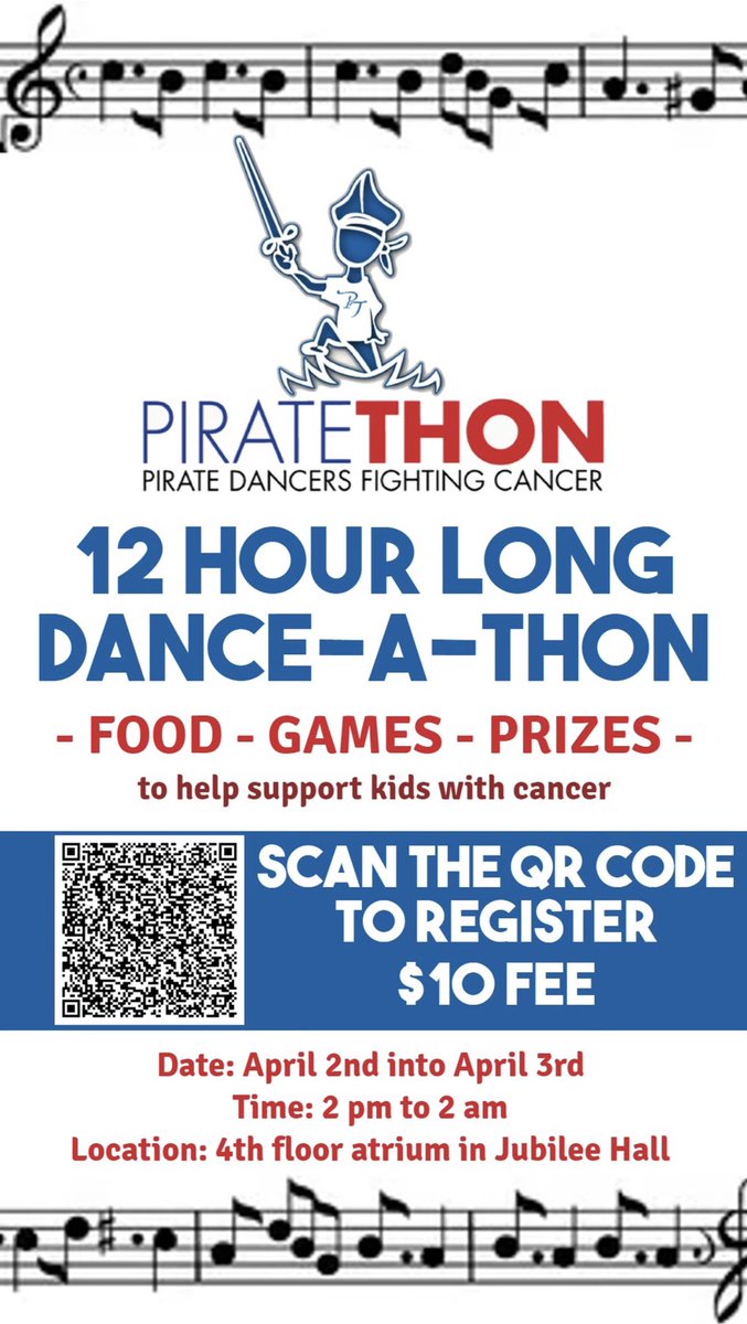 PLCKCUSACK's tweet photo. Let’s go students, get out of the dorm and your house and support Piratethon and The Valerie Fund! @SetonHall @SHU_SAB @BlueBeardArmy @PirateThon @SetonHallSGA @SHUleadership @hallBusiness https://t.co/4WWcWD457S