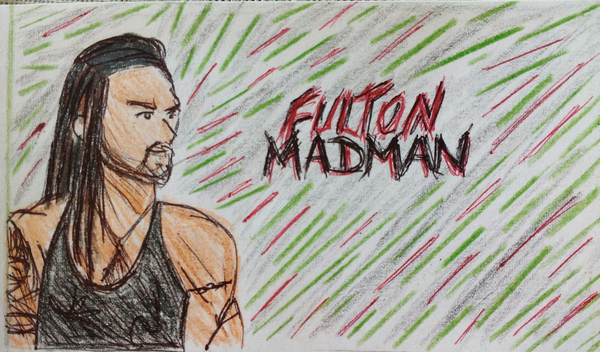My drawing of @FultonWorld 
Happy Birthday! 🥳🎂🎉
#madmanfulton #MainEventMonster #fultonworld #impactwrestling #madman
