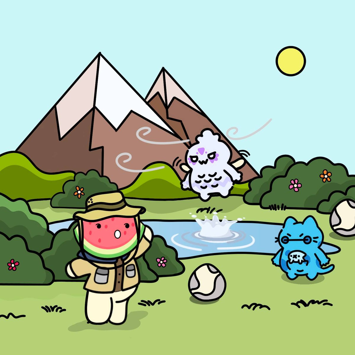 moody_melons's tweet photo. This adventuring melon stumbled upon some friendly creatures during an expedition in Cooltopia.🌄

He decides to give out 10 @moody_melons WL spots to frens who:

✅Follow @moody_melons 
✅Like + RT +🔔on
✅Tag frens

#WLGiveaway #fanart #wltp https://t.co/b3qb1p8ZqS