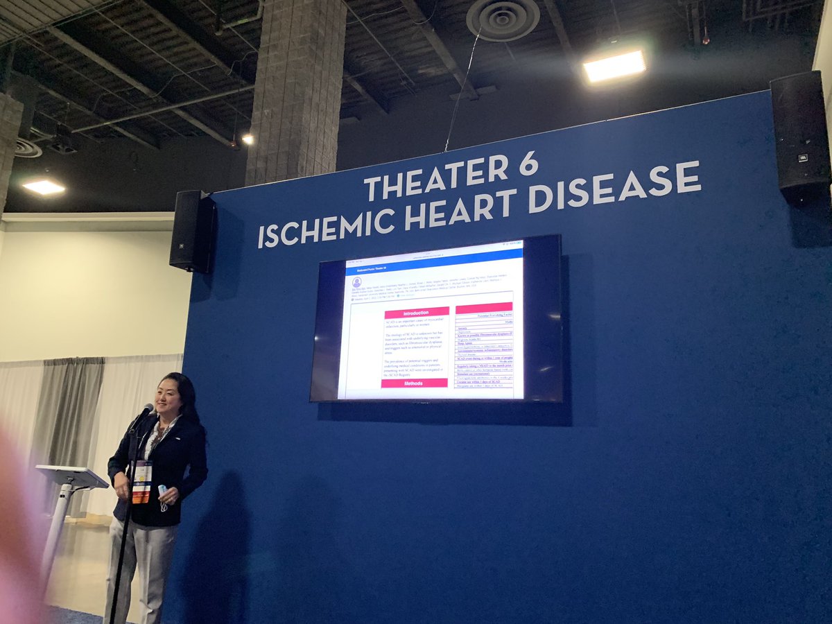 drmalissawood's tweet photo. @EstherSHKimMD presenting #iSCAD #SCADheart trigger data https://t.co/mitULrxaG6