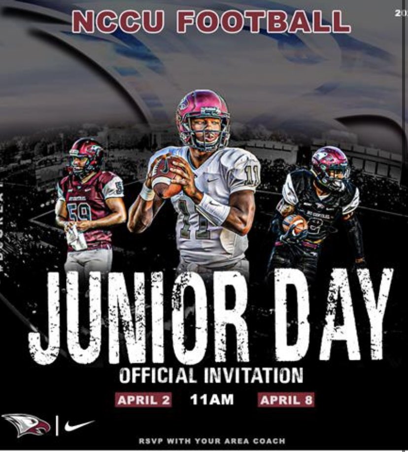 nathancarr___'s tweet photo. Had a great time today at NC Central. Thank you for the invite. @CoachTyGreen @CoachMattLeone https://t.co/zUxT3Xig1D