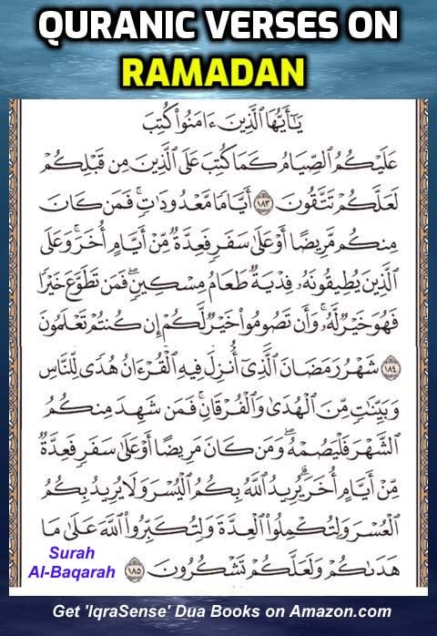 iqrasense's tweet photo. Here are the Quranic verses related to the obligation of fasting in #Ramadan. May #Allah give us the ability, sincerity, and motivation to worship Him in this blessed month. https://t.co/NMWYxBa0kl
