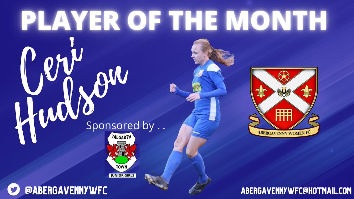 AbergavennyWFC's tweet photo. What a month for our Captain @CeriHudson. Hands on the League Trophy but also our Player of the Month

CMH - When the chios were down after a heavy defeat Ceri rallied the troops off the field and then led by example on it. Always driving us forward and perfect Captain https://t.co/WuYOi7BjaJ