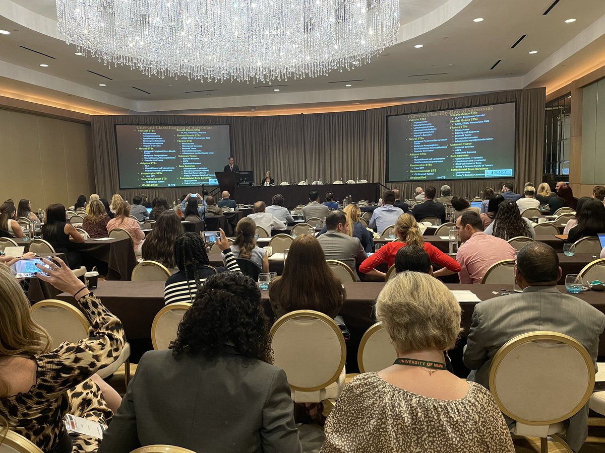 innovateshealth's tweet photo. Packed house for @JTrentMDPhD #sarcoma talk - he explains it’s a molecular disease. #PrecisionMedicine at our organization consists of 3 major strategic components: @SylvesterCancer offers Precision Medicine Clinics, Molecular Tumor Boards &amp; Precision Medicine Clinical Trials! https://t.co/E81WsNvwbw