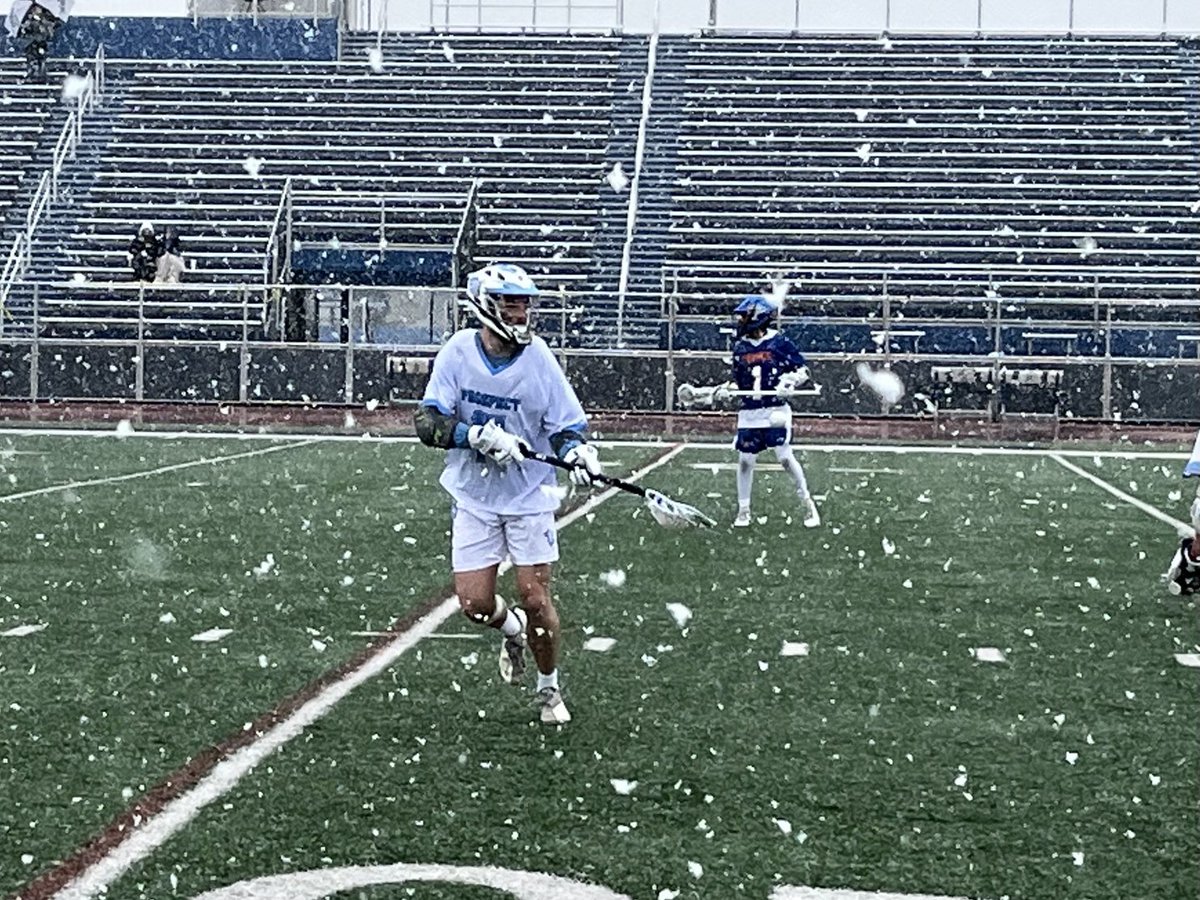 KnightsofPHS's tweet image. .⁦@PHSKnightsLAX⁩ battled the snow and ⁦@hehsathletics⁩ this afternoon. ⁦@KnightsofPHS⁩ came away with a 7-3 win. #EveryKnight