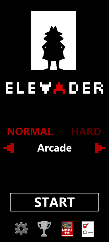 AnimationMW's tweet photo. I revamped #ElevaderGame 's main menu based on some playtesting feedback. I've traded out several menu options in the arrow menu for a few user-friendly icons at the bottom. #indiegame #indiedev #indiegamedev #pixelart #uxdesign #gamedev #screenshotsaturday https://t.co/K4T8YxuB6K