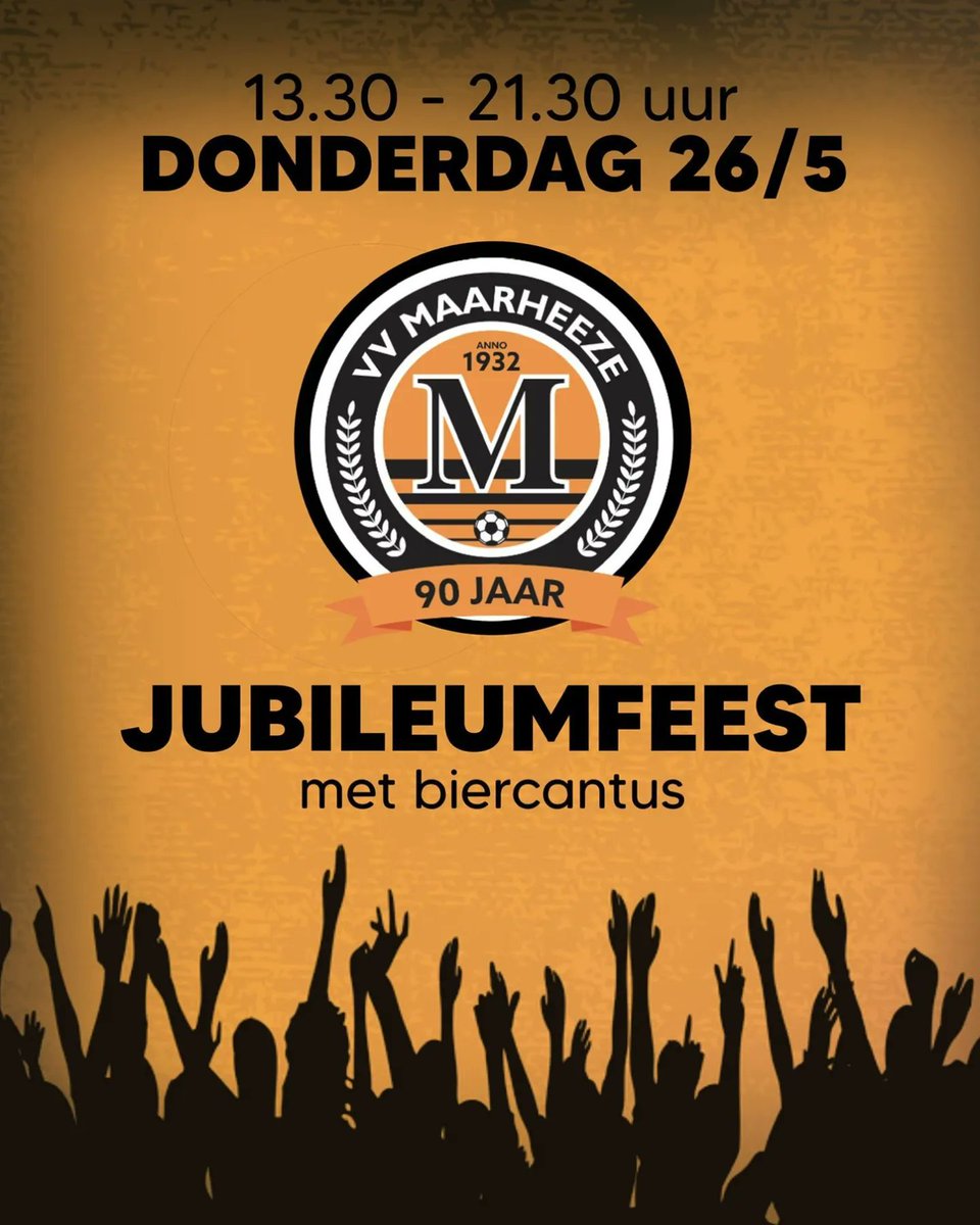 VVMaarheeze's tweet photo. Programma 𝟵𝟬 𝗷𝗮𝗿𝗶𝗴 𝗷𝘂𝗯𝗶𝗹𝗲𝘂𝗺 v.v. Maarheeze

Tickets voor 𝙌-𝙈𝙪𝙨𝙞𝙘 "𝑻𝒉𝒆 𝑷𝒂𝒓𝒕𝒚" zijn te bestellen via;
https://t.co/2fXdWbqhXv

#maarheeze #vvmaarheeze #mares #qmusic #90jaar #jubileum #feest https://t.co/Esg26pxJIr