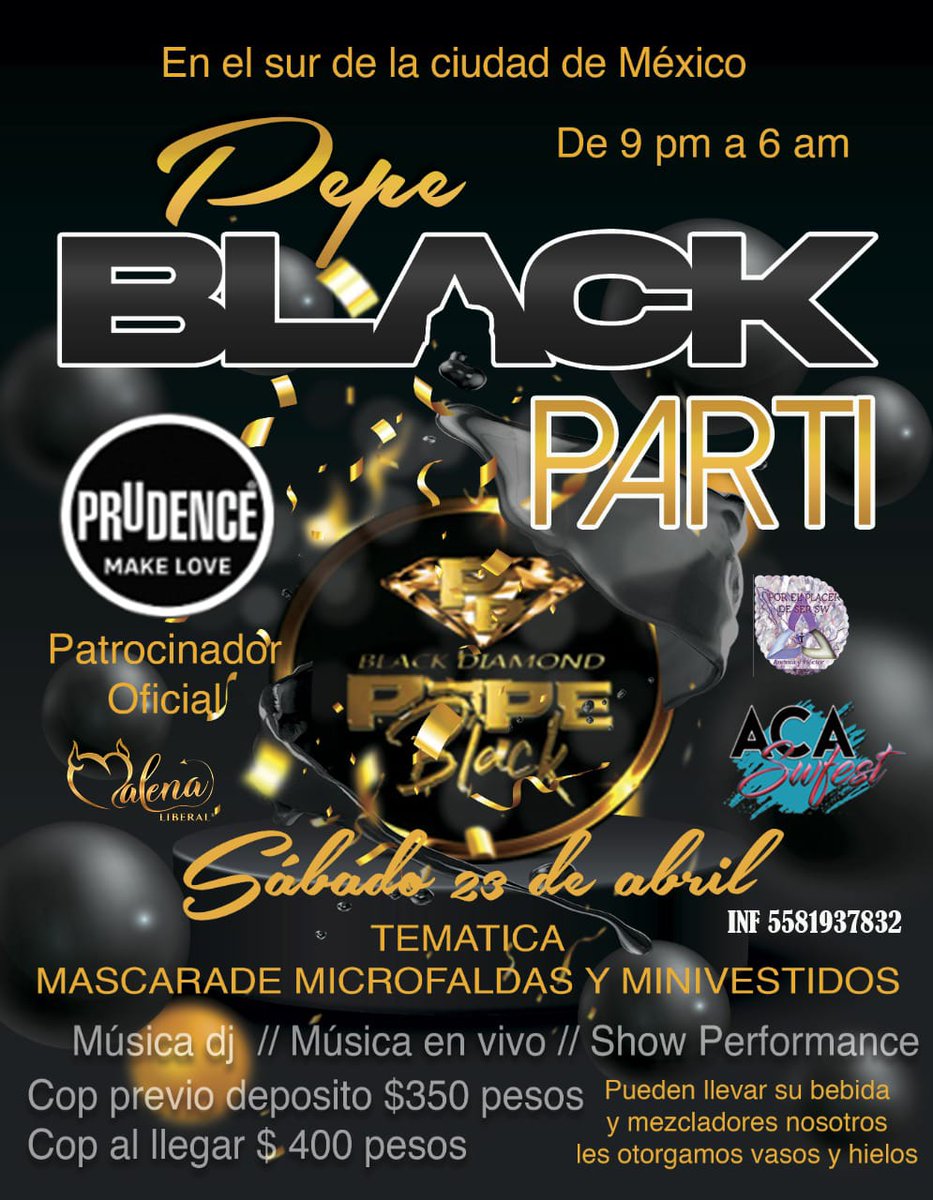 SpringbreakSw's tweet photo. Sábado 23 de Abril gran festejo de mi cumpleaños 🎂 @PpBlack6
Echando la casa por la ventana con una gran fiesta
#GrupodeRock
#MúsicaDJ
#ShowsPerforman
#InvitadosEspeciales
#Patrocinadores
@Maureth16
@Inaki6204
@Acaswfest
@jugomasjugo
@Cafe_centromx
@PrudenceMexico https://t.co/rXJXBAb9Zl