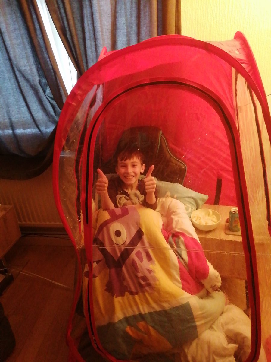 When your son has covid but doesn't want to miss family night watching <a href="/antanddec/">antanddec</a> <a href="/itvtakeaway/">Belta Box</a>