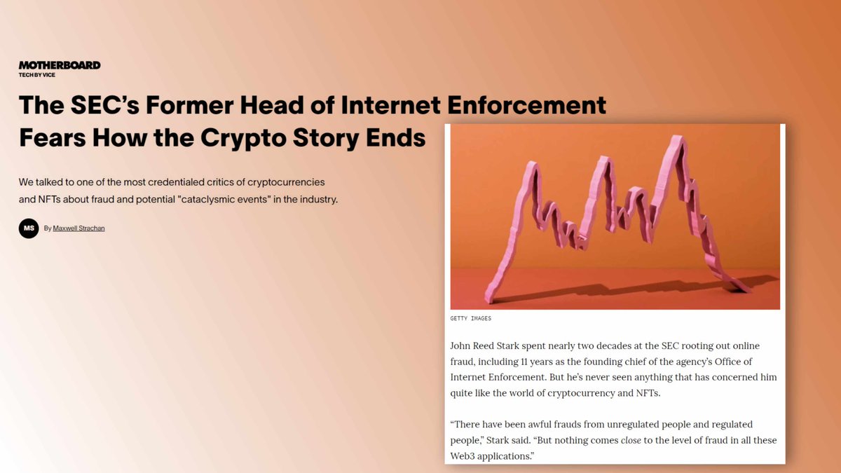 greenjay's tweet image. I've followed #blockchain &amp;amp; #crypto long time Media &amp;amp; Web full of credible promoters but #calmdown Time for a contra-view for balance @JohnReedStark on why it could end badly vice.com/en/article/n7n… in his opinion