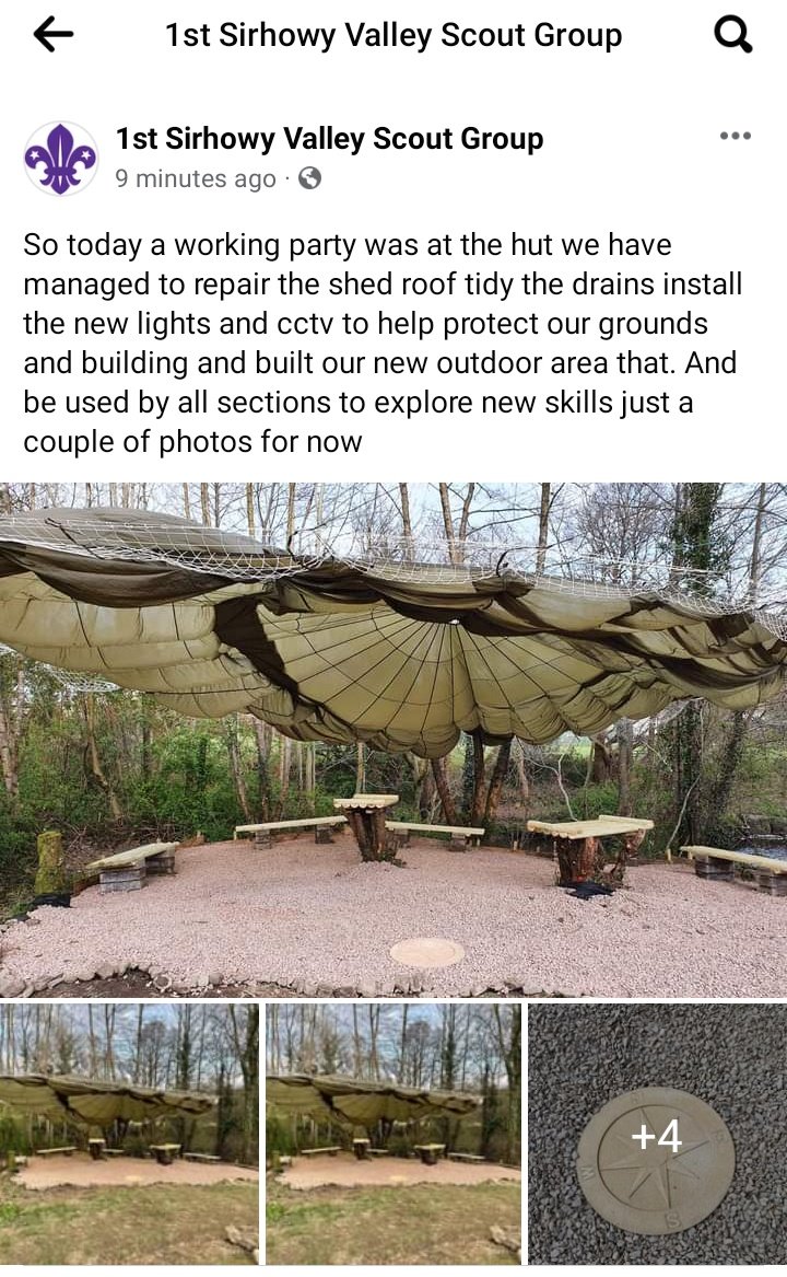 Amazing work today! Thanks to all that helped <a href="/GarethHaywod/">gareth haywood</a> <a href="/Siobs4/">Siobhan Haywood</a> #skillsforlife #greatoutdoors