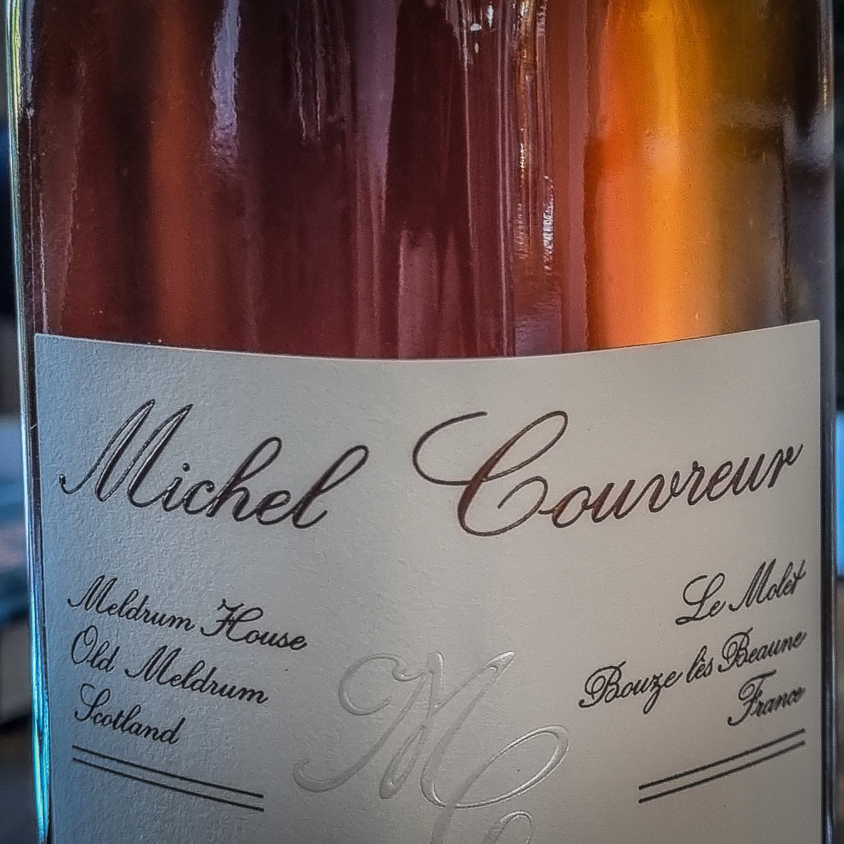 IrishVault's tweet photo. Bought in Frankfurt, distilled in Scotland, aged and bottled in France. Michel Couvreur Overaged whisky. Bottled in Burgundy it has a cork with wax seal. It's a cloudy whisky  but what a taste. It's bursting with melted toffee and that sherry oak barrel comes through at the end. https://t.co/FGVfIuIzbi