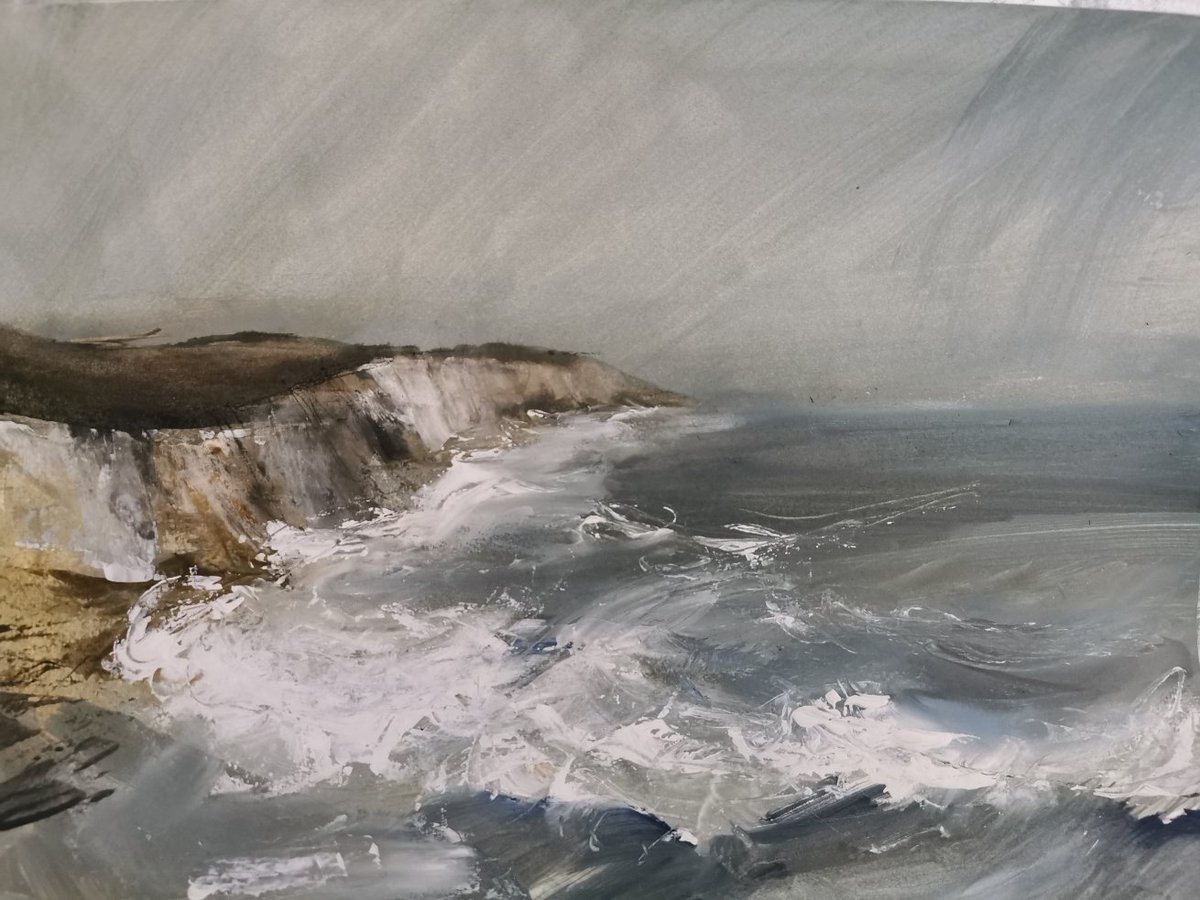 SarahjevsEvans's tweet photo. Pembrokeshire Coast
acrylic on paper
#paintingoftheday #Seascape https://t.co/4GYtTFXn8m
