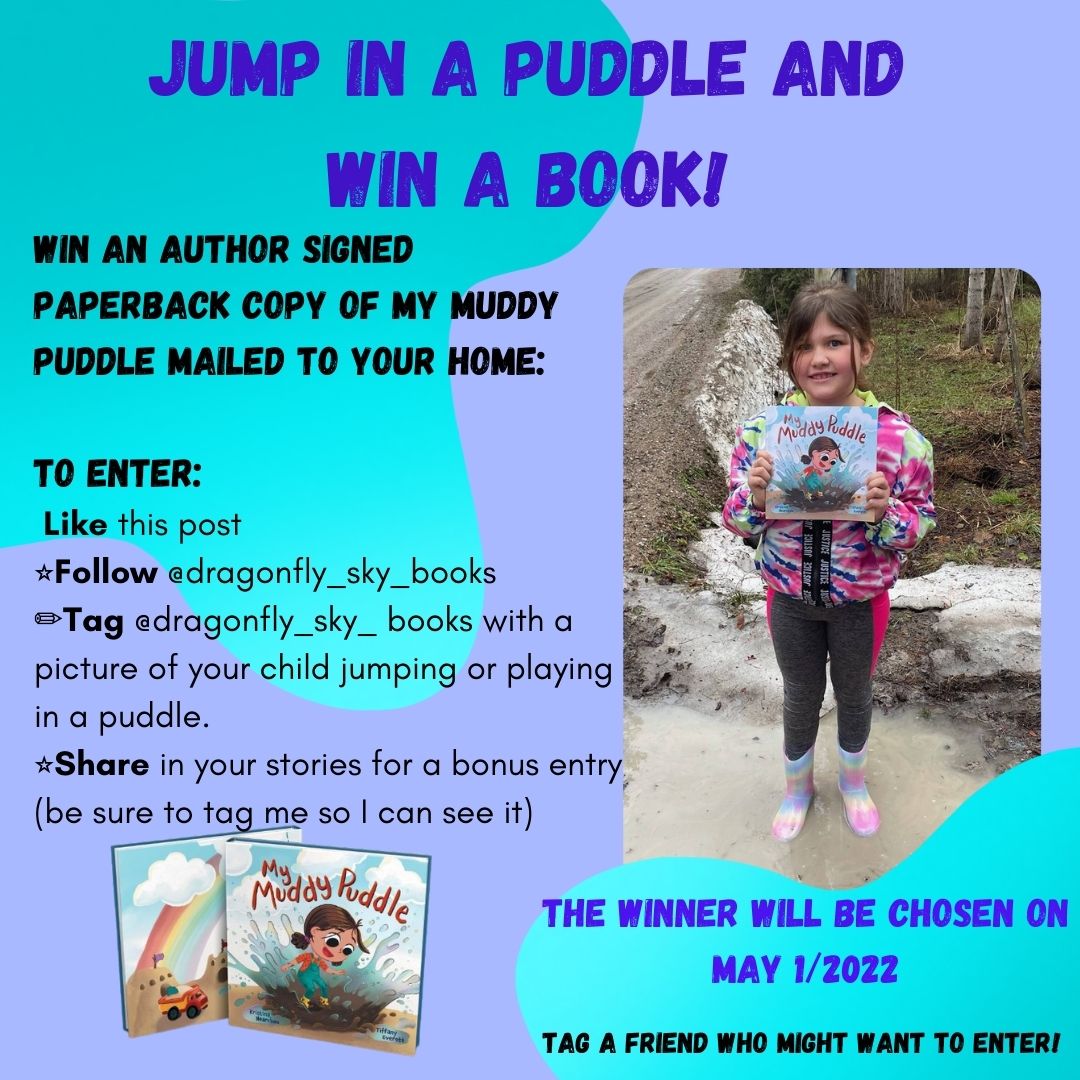 NearchouK's tweet photo. 💦Jump in a Puddle💦 and Win a Book!
My Muddy Puddle is available now on #amazon #indigo.ca and #barnesandnoble
Illustraions for this book by @ImFreckledFrog
#giveaway #freebook #enterandwin #parents #rainyday #spash #mymuddypuddle #mudpuddle
@KidLitCarousel https://t.co/VD67tyfZ47