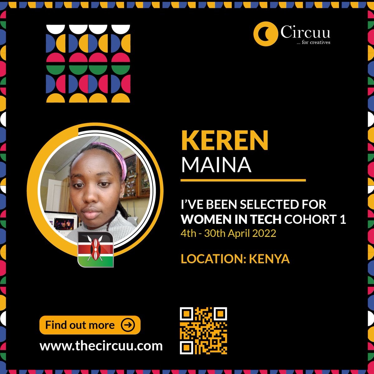 thecircuu's tweet photo. Meet the 100 ladies selected from across Africa for the debut edition of our Women in Tech training starting on the 4th of April.

>> https://t.co/FHmB6665G9

#womenintech #TheCircuu #Tech #women #IWD2022 #FinalDraw #FIFAWorldCup #Kenya #Ghana #Nigeria #SouthAfrica https://t.co/7Nai9yDKzq