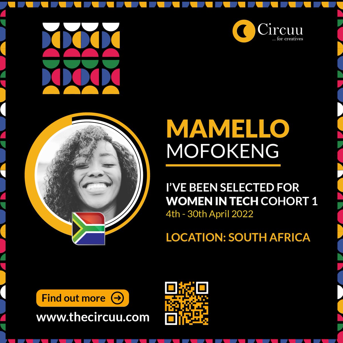 thecircuu's tweet photo. Meet the 100 ladies selected from across Africa for the debut edition of our Women in Tech training starting on the 4th of April.

>> https://t.co/FHmB6665G9

#womenintech #TheCircuu #Tech #women #IWD2022 #FinalDraw #FIFAWorldCup #Kenya #Ghana #Nigeria #SouthAfrica https://t.co/7Nai9yDKzq