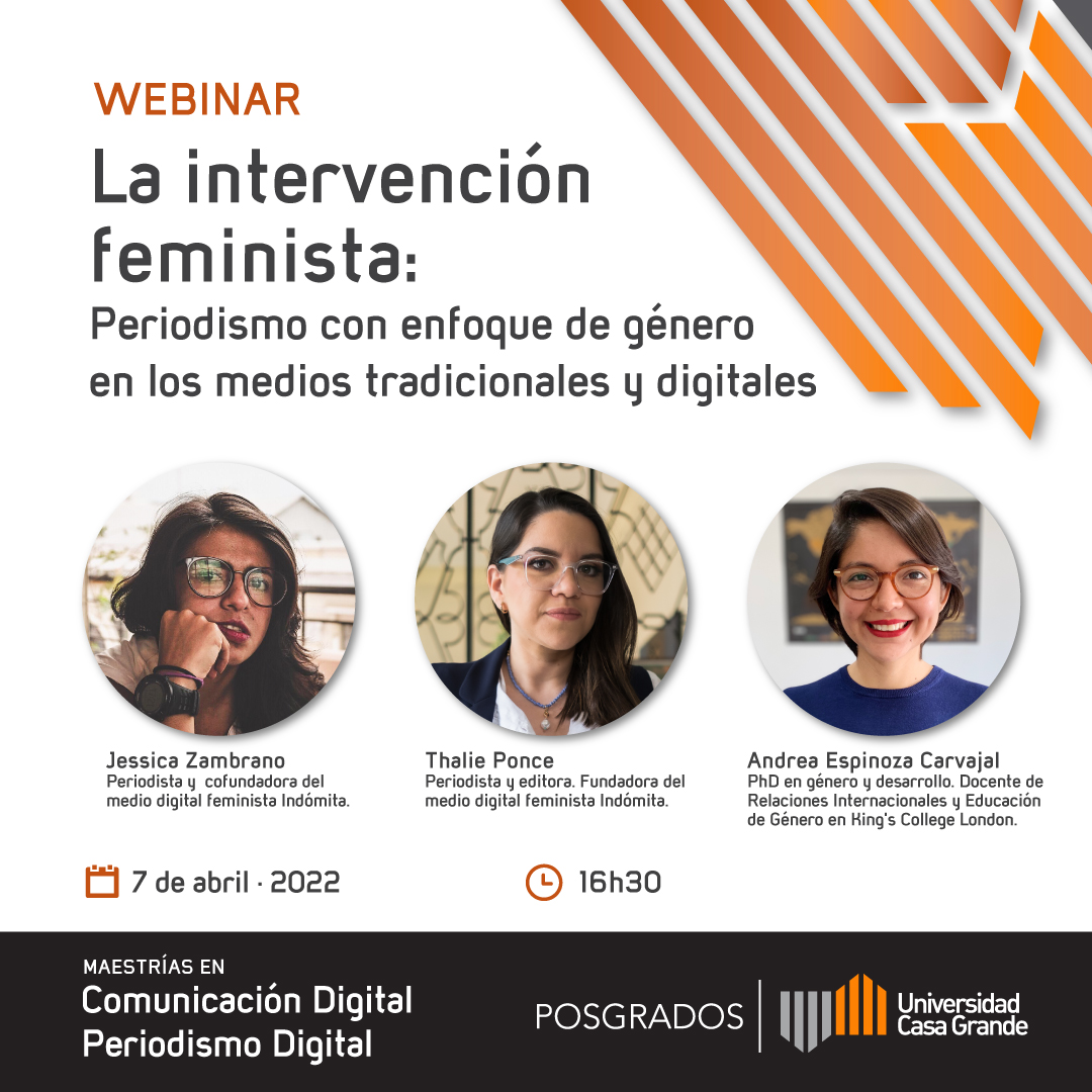 ucasagrande's tweet photo. a Facultad de Posgrados y la Maestría en Comunicación Digital y Periodismo Digital, los invitan al webinar: "La intervención feminista: Periodismo con enfoque de género en los medios tradicionales y digitales"

Link de registro:
🔴👉https://t.co/nnLMnEEZ4a https://t.co/p8vduSpqTh