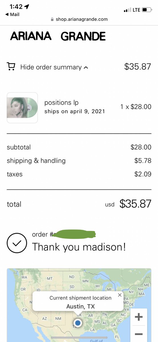 mads__02's tweet photo. Almost been a year now since my positions vinyl was supposed to ship… It’s still stuck in Texas somewhere and customer service told me they couldn’t do anything about it, including giving me my money back! $35 gone… @TeamAriana @TeamAriana @TeamAriana @TeamAriana https://t.co/Luw9SNff91